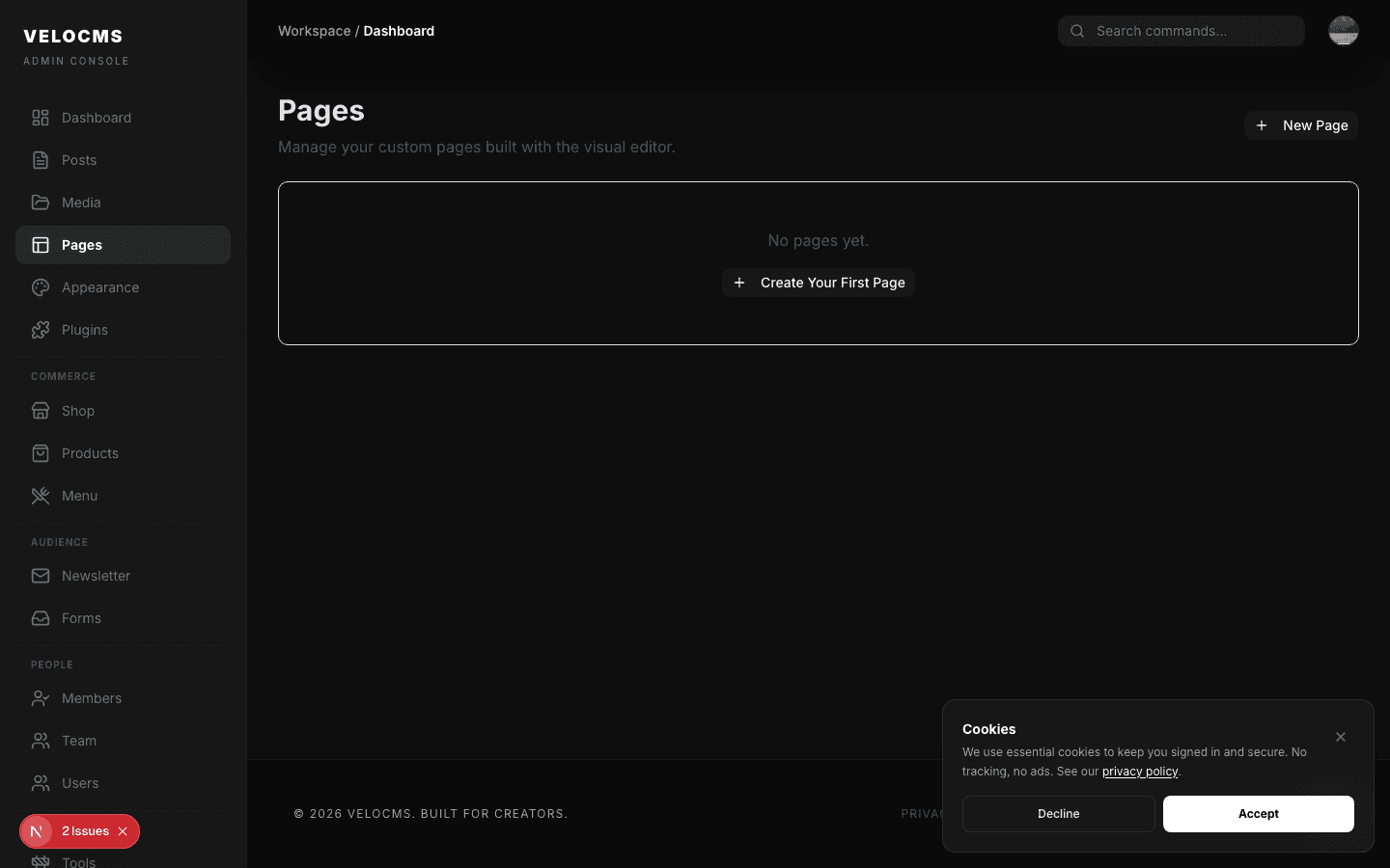 Visual Page Builder screenshot