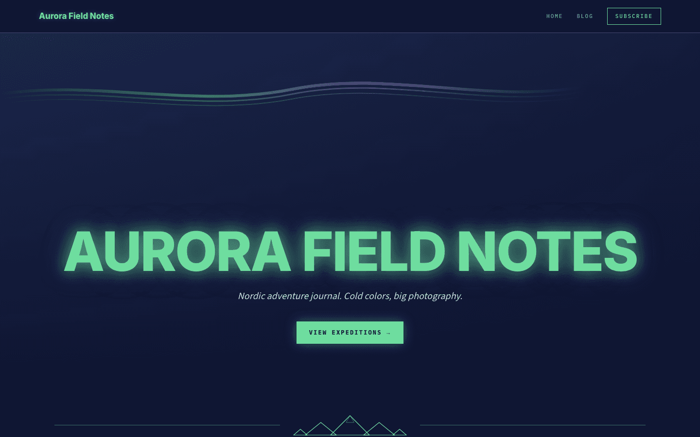 Aurora Borealis theme preview