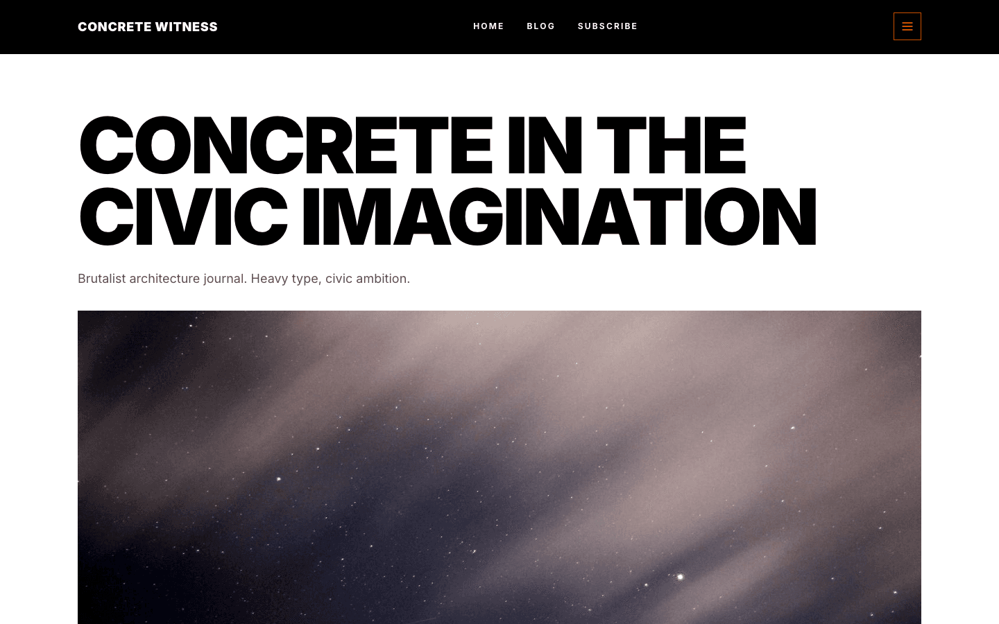 Brutalist Architecture theme preview