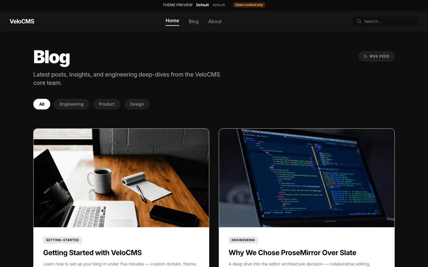 Minimal Dark theme preview