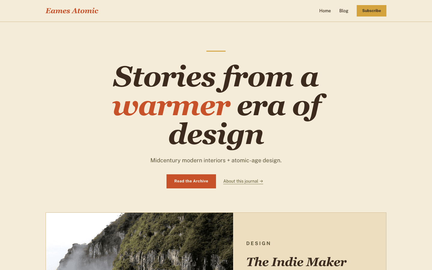 Mid-century Modern theme preview