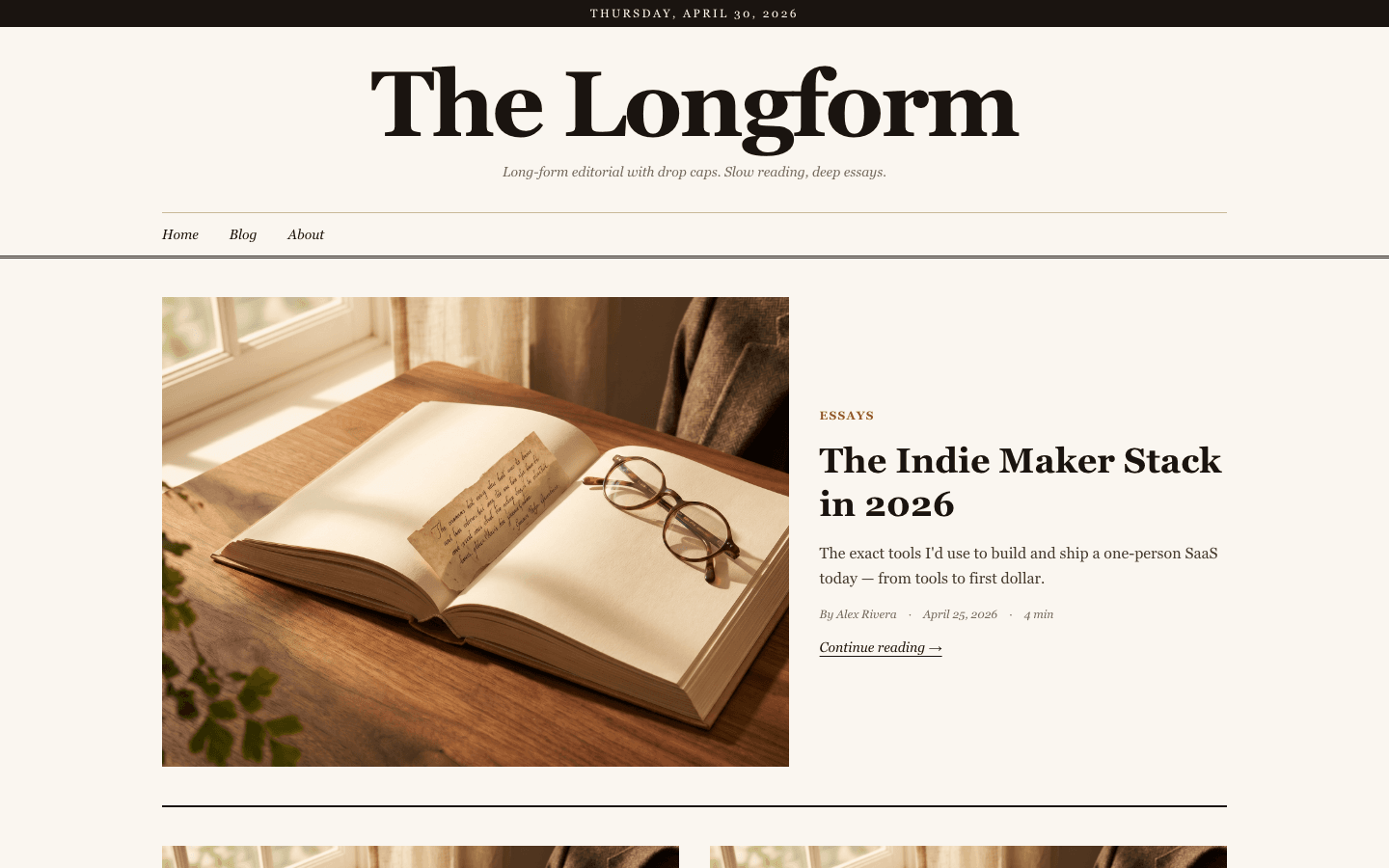Serif theme preview