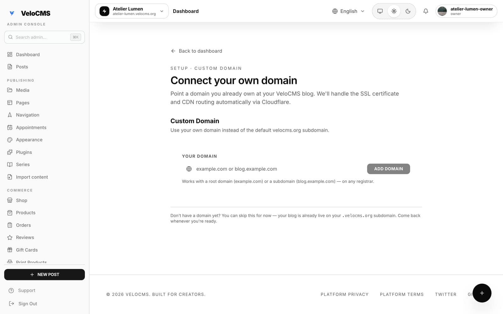 How to Connect a Custom Domain to Your Blog (From Any Registrar)