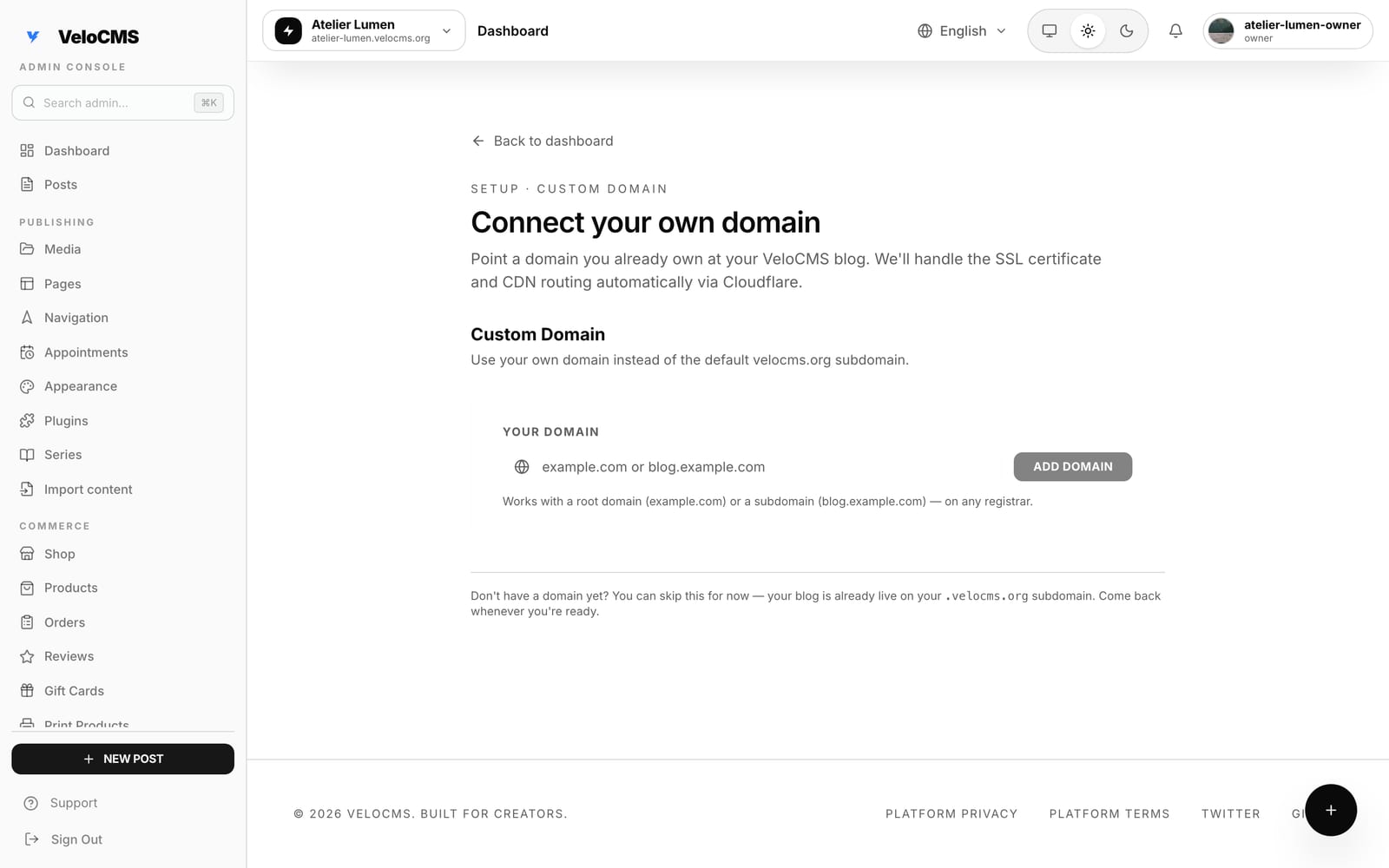 How to Connect a Custom Domain to Your Blog (From Any Registrar)